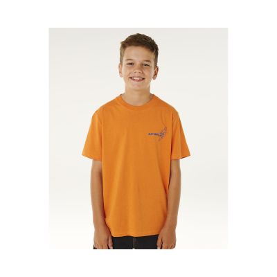 6. RIP CURL Eternal Shred Art Tee-Boy Orange