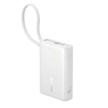 Baseus PicoGo 10000mAh 45W Powerbank with Built-in Cable and Display - White