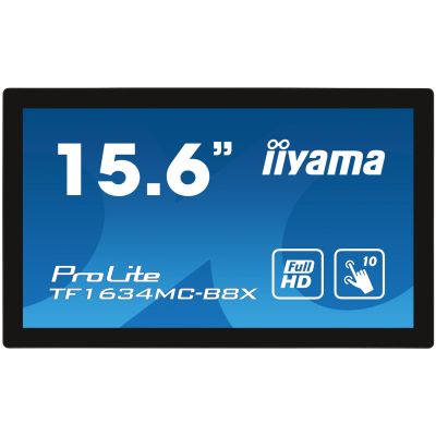 2. iiyama ProLite TF1634MC-B8X computer monitor 39.6 cm (15.6") 1920 x 1080 px Full HD LED Touchscreen Multi-user Black