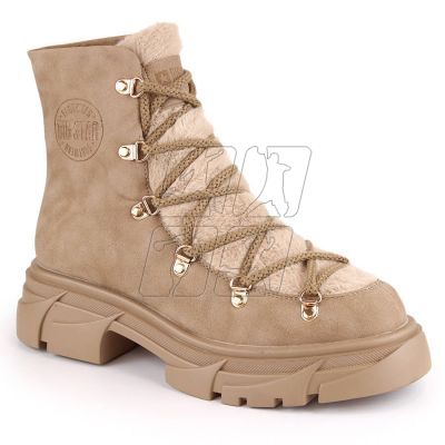 Platform boots with fur Big Star W INT1926B beige