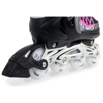 53. ROLLER SKATES-ROLLER SKATES-ICE SKATING 4IN1 ENERO PRO LED 34-37 PINK-GRAY