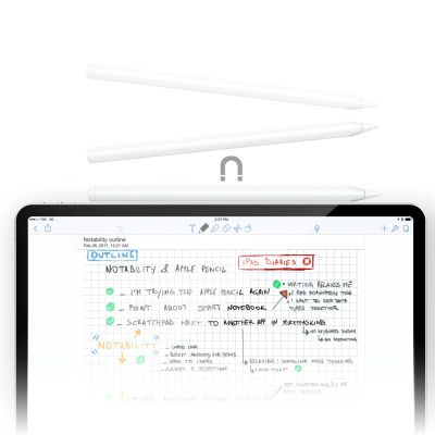 4. Acefast V1 Universal Capacitive Stylus with 2 Interchangeable Tips - White