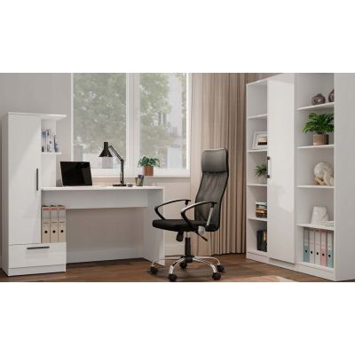 8. COSMO WHITE DESK + SHELVING SET
