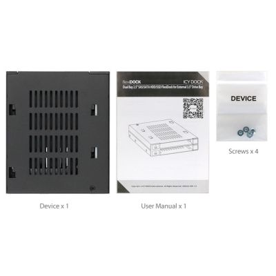 12. IcyDock Mounting Plate 2x6.3cm SATAI-III/SSD/SAS MB522SP-B