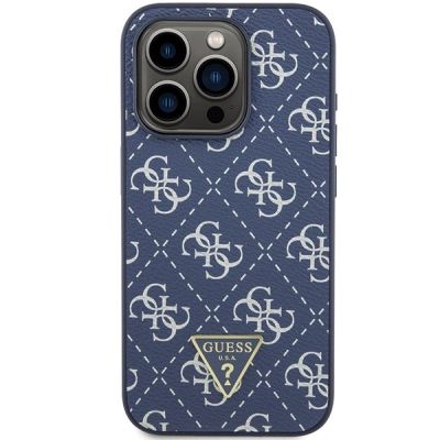 3. Guess GUHCP15XPG4GPB iPhone 15 Pro Max 6.7" blue/blue hardcase 4G Triangle Metal Logo