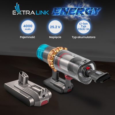 9. Battery for Dyson V11 vacuum cleaner (Click type) 25.2V 4000mAh