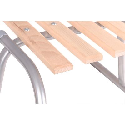 8. Two-Person Metal Sled, Silver