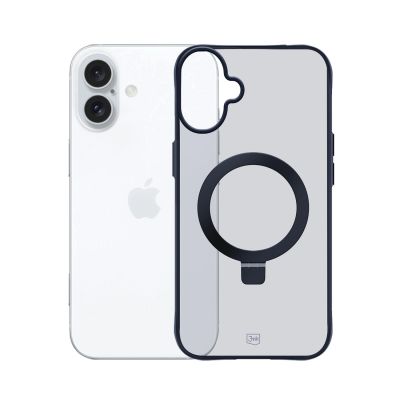 5. 3mk Smoke Case Mag&Stand for Apple iPhone 16 plus - transparent