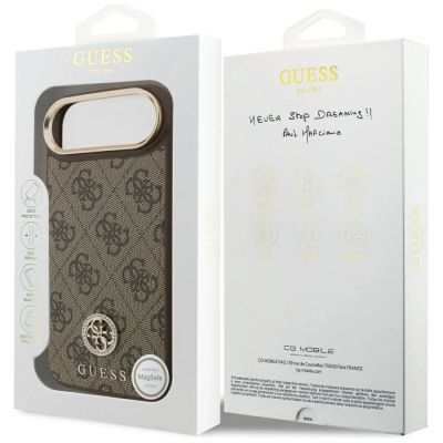8. Guess 4G Strass Logo MagSafe Case for iPhone Air - Brown