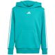 2. adidas 3 Stripes Fleece Hoodie 225 Turquoise JN2417