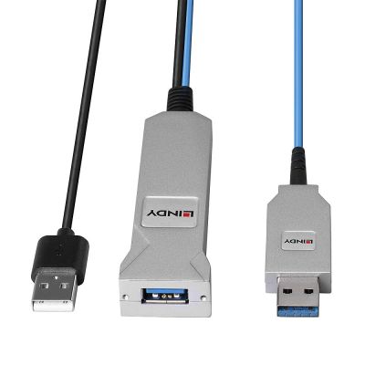 4. Lindy 43345 USB Cable USB 3.2 Gen 1 (3.1 Gen 1) 30m USB A 2 x USB A Blue, Silver