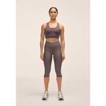 CASALL Women's Capri Slit Regular Waist Tights Training Leggings Gray