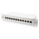 Digitus Patch Panel 10'' 12x RJ45, LSA level, cat.6A, shielded, 1U, gray, cable guide