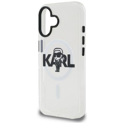 6. Karl Lagerfeld IML Karl Sketch Logo MagSafe Case for iPhone 16 - Clear