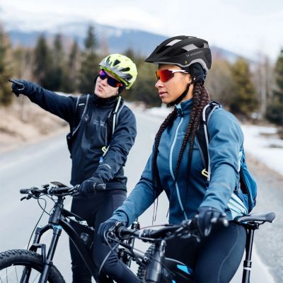 5. Wozinsky MTB bicycle helmet with removable visor, lightweight L - black and silver