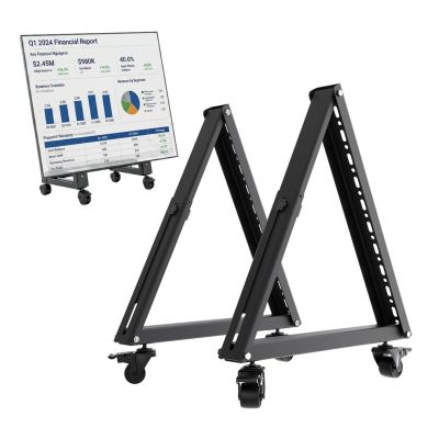 22. Maclean TV trolley/floor stand, 37-80", max. VESA 800x400, max. 75kg, mobile, wheel lock, MC-183