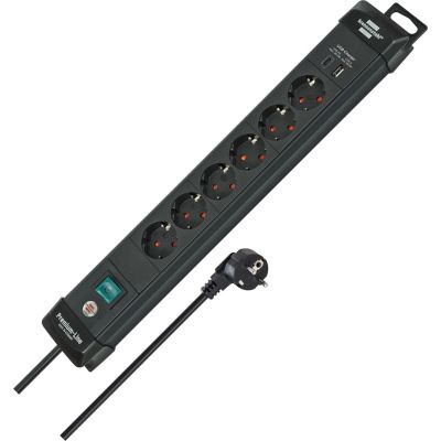 7. Brennenstuhl 1951160608 3 m power strip 6 x network sockets Indoor Black
