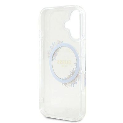 7. Guess IML Flowers Wreath MagSafe iPhone 16 Plus Case - Clear