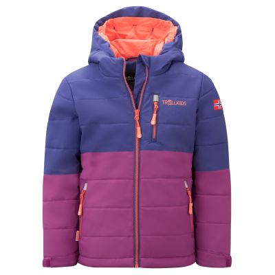 Trollkids Kids Hemsedal Snow Jacket XT insulated waterproof purple winter jacket (513-154)