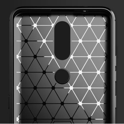4. Carbon Case Flexible Cover TPU Case for Nokia 2.4 black