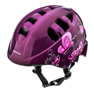 20. Meteor KS08 Pink Butterflies Bike Helmet 24900-24901