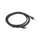 2. UTP patch cord Lanberg PCU5-10CC-0200-BK (RJ45 - RJ45 ; 2m; UTP; cat. 5e; black color)