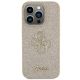 3. Guess Glitter Script Big 4G iPhone 15 Pro Case - Gold
