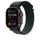 2. Apple Watch Alpine Loop Armband for Watch Ultra 49mm Dunkelgrün / Titan schwarz (S)