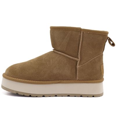 3. Women's leather ankle boots with platform, beige Big Star UU274692