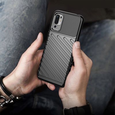 6. Thunder Case Flexible Tough Rugged Cover TPU Case for Xiaomi Redmi Note 10 5G / Poco M3 Pro black