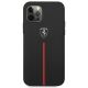 3. Ferrari FEOMSHCP12LBK iPhone 12 Pro Max black/black hardcase Off Track Leather Nylon Stripe