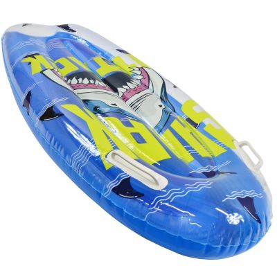10. INFLATABLE SWIMMING BOARD 100X50CM SHARK 35017 BLUE