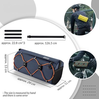 5. Rockbros 30110054002 bicycle handlebar bag 2.2 l - blue