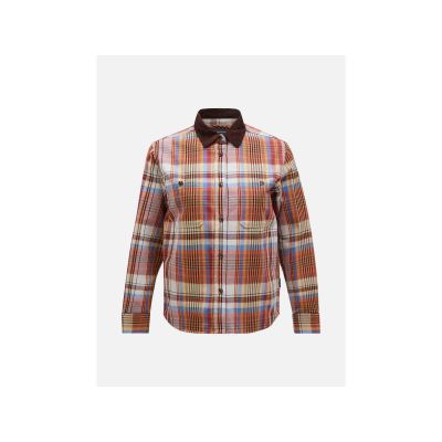 Peak Performance W Heavy Cotton Shirt Brown Plaid