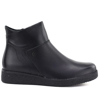 6. Sergio Leone BT-12-S Black Leather Wedge Ankle Boots