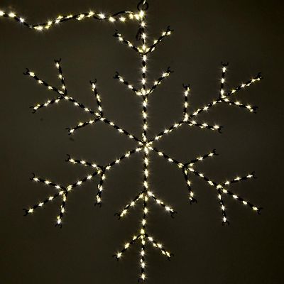 3. DECORATIVE HANGING SNOWFLAKE WITH 380 LEDS, WARM WHITE