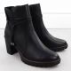 13. Black Leather Block-Heel Ankle Boots Rieker Y2567-00