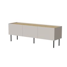 FELLINI TV Cabinet 150x40x52 Cashmere + Oiled Oak Top