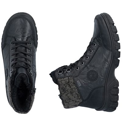11. Rieker Z7230-00 Waterproof Leather Women's Boots Black