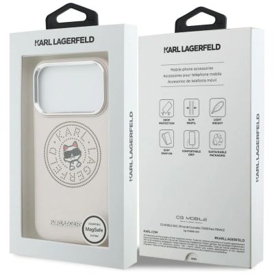 8. Karl Lagerfeld Point & Choupette Sketch MagSafe Case for iPhone 17 Pro Max - Pink