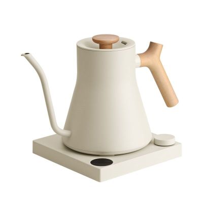 4. Fellow Stagg EKG PRO 900ml Sesame Beige Electric Kettle with Wooden Handle