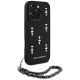 3. Karl Lagerfeld Saffiano Crystals w/Chain iPhone 16 Pro Case - Black