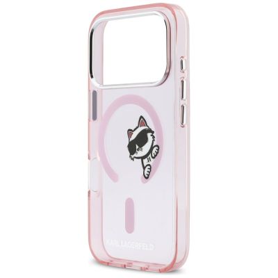 6. Karl Lagerfeld IML Peekaboo MagSafe Case for iPhone 17 Pro Max - Pink
