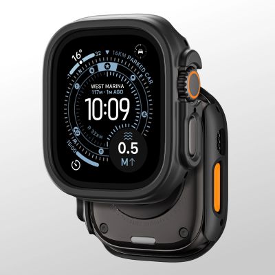 11. AmazingThing Minimal Protective Case for Apple Watch UItra 3 49mm - Black