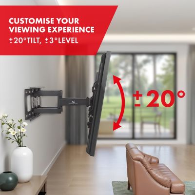 5. MACLEAN TV MOUNT, MAX VESA 600X400, 32-85", 60KG, VERTICAL AND HORIZONTAL ANGLE ADJUSTMENT, PROFILE 65-390MM, BLACK MC-789