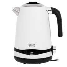 Electric kettle with temperature regulation ADLER AD 1295w white