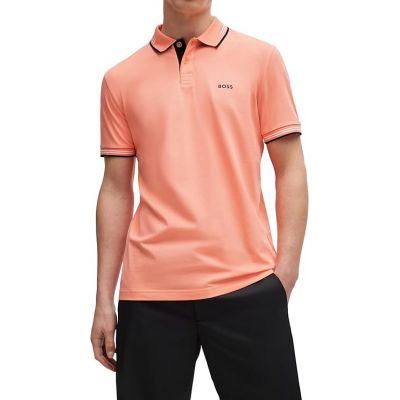 3. BOSS Paul Open Red Slim Fit Men's Polo Shirt (50506193-649)