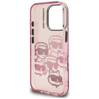 7. Karl Lagerfeld IML Multi K&C Head Pattern Case for iPhone 16 Pro Max - Pink