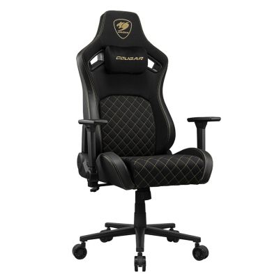 2. COUGAR CGR-DFF-GLB Gaming Chair Padded Upholstered Seat Black, Gold