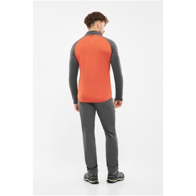 VIKING Birger Man men's zip-up sweatshirt, orange and gray, XXL